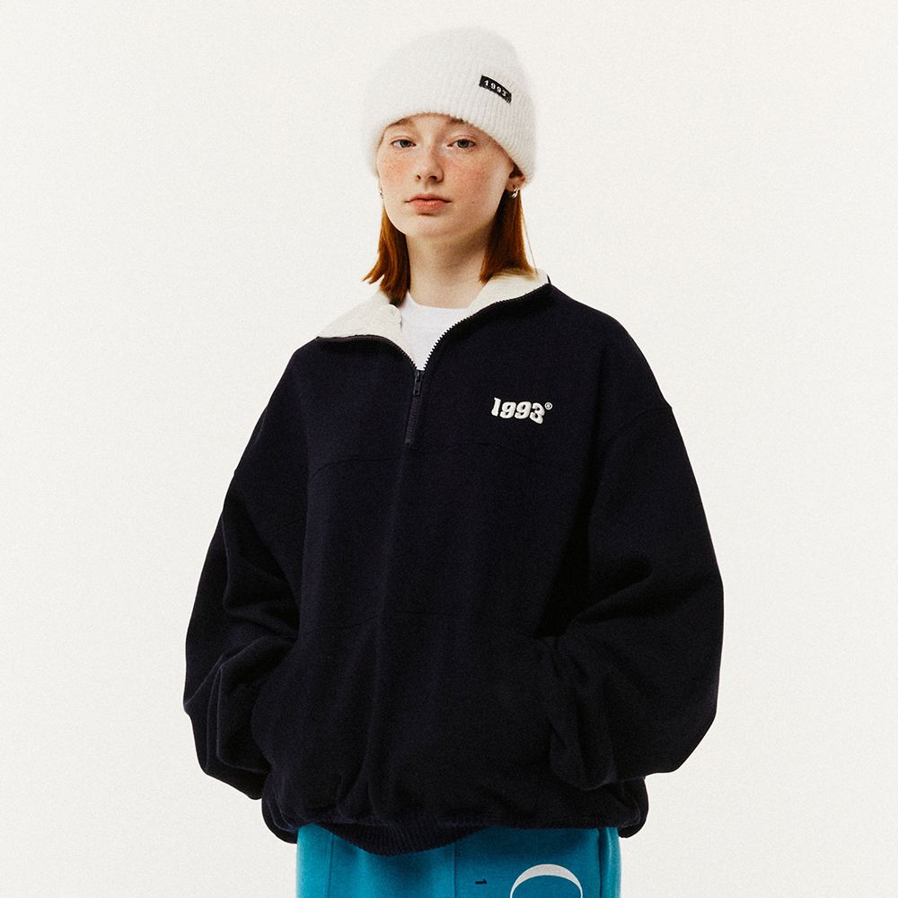 MUSINSA | 1993STUDIO Vintage Half Zip Up_Navy