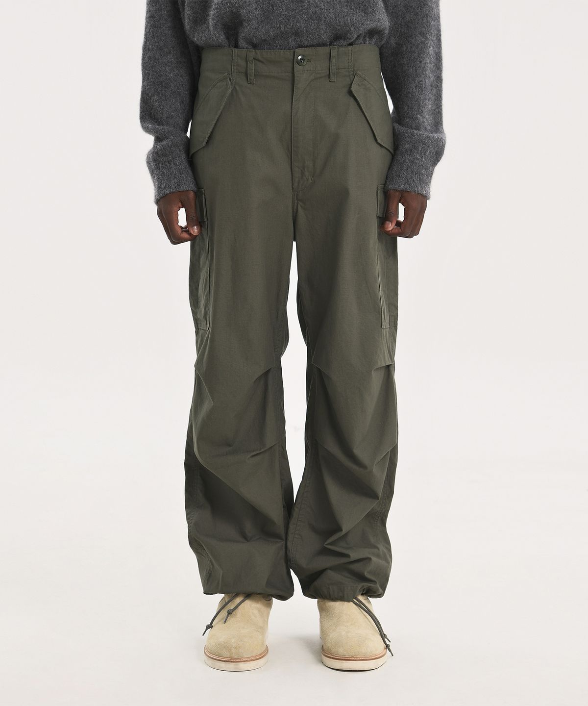 브라운야드(BROWNYARD) 23FW 밀리터리 필드 팬츠, 올리브
