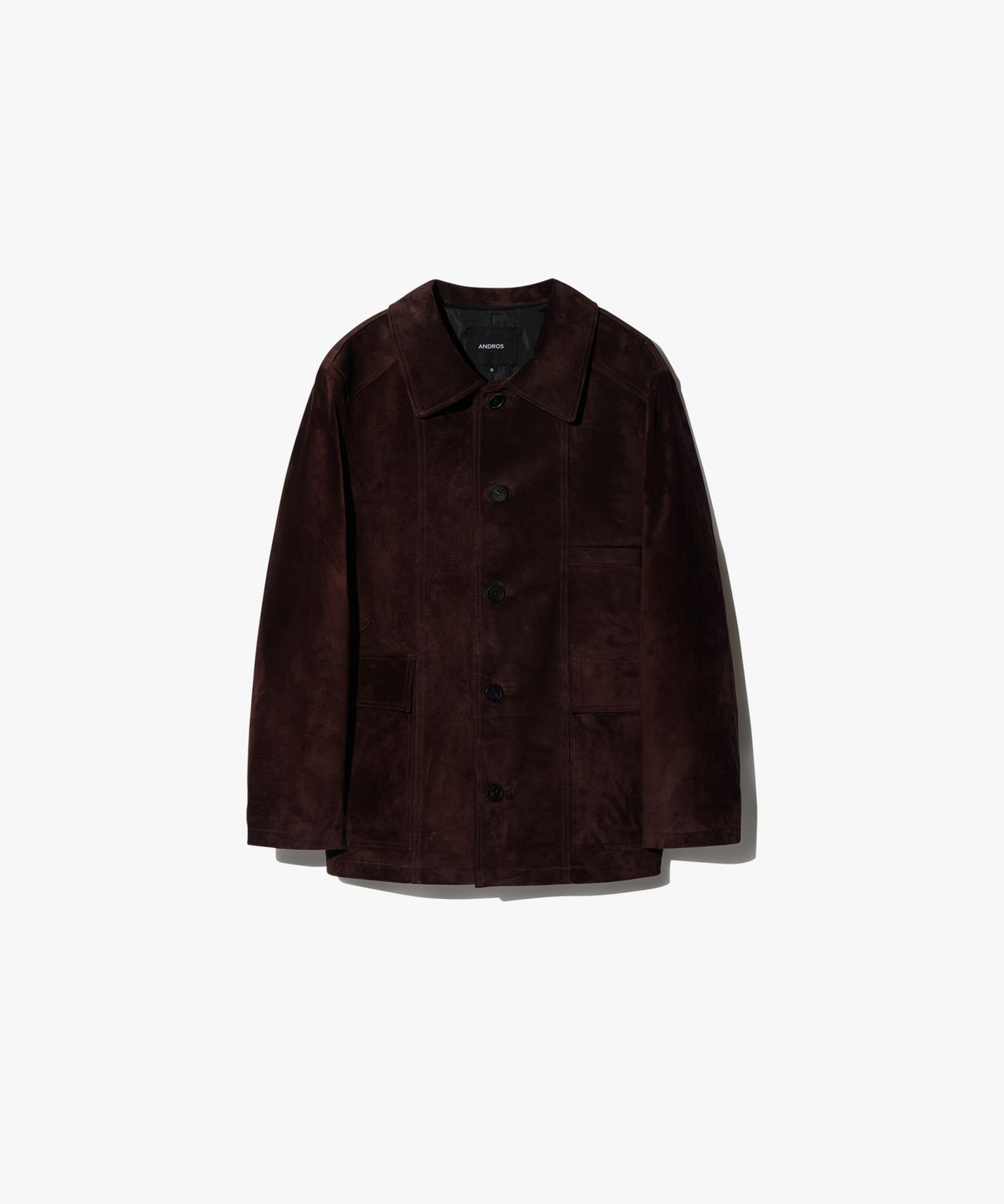 앤드로스(ANDROS) Single Suede French Coat - Deep Brown