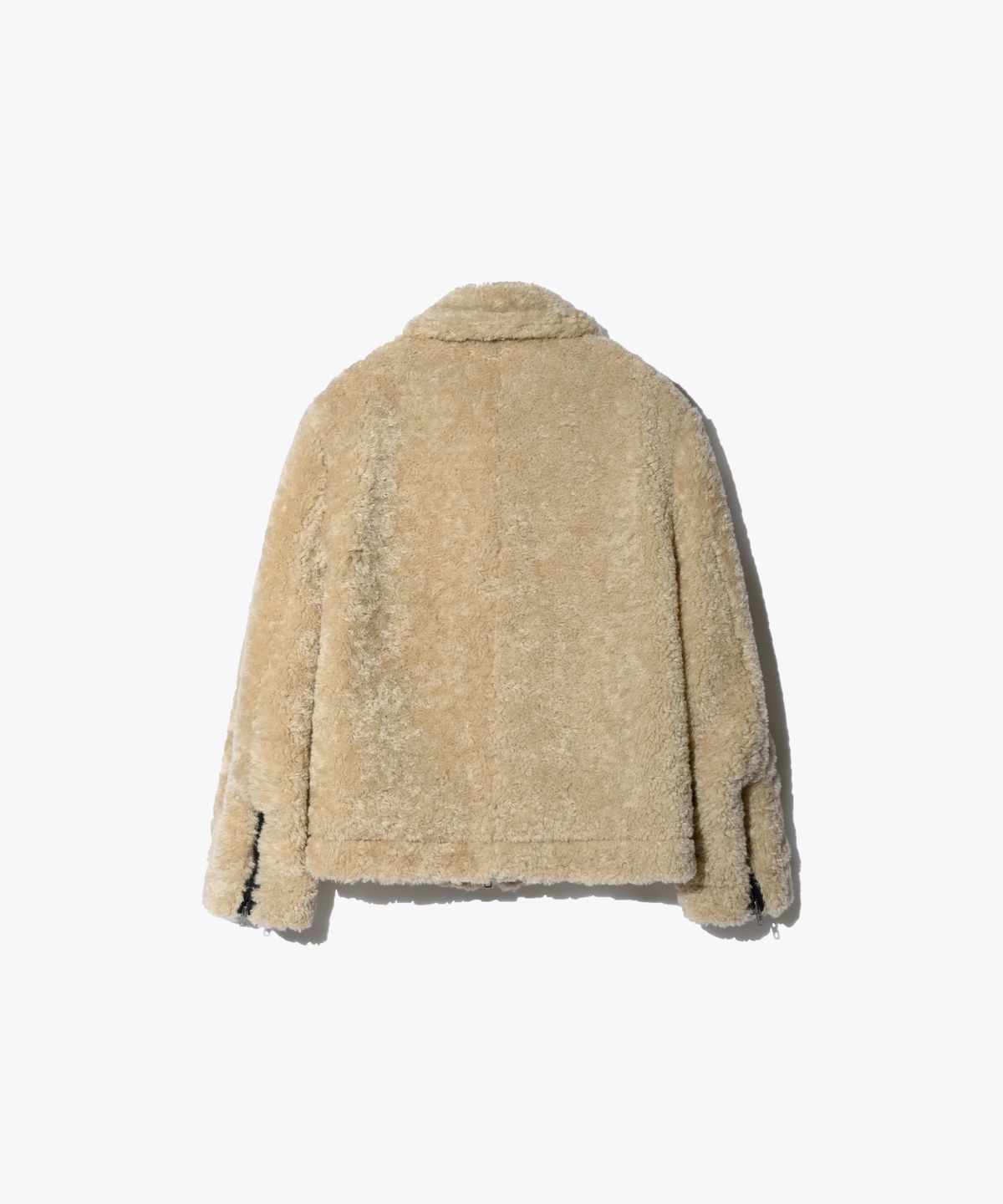앤드로스(ANDROS) Spread Collar Shearling Jacket - Ivory