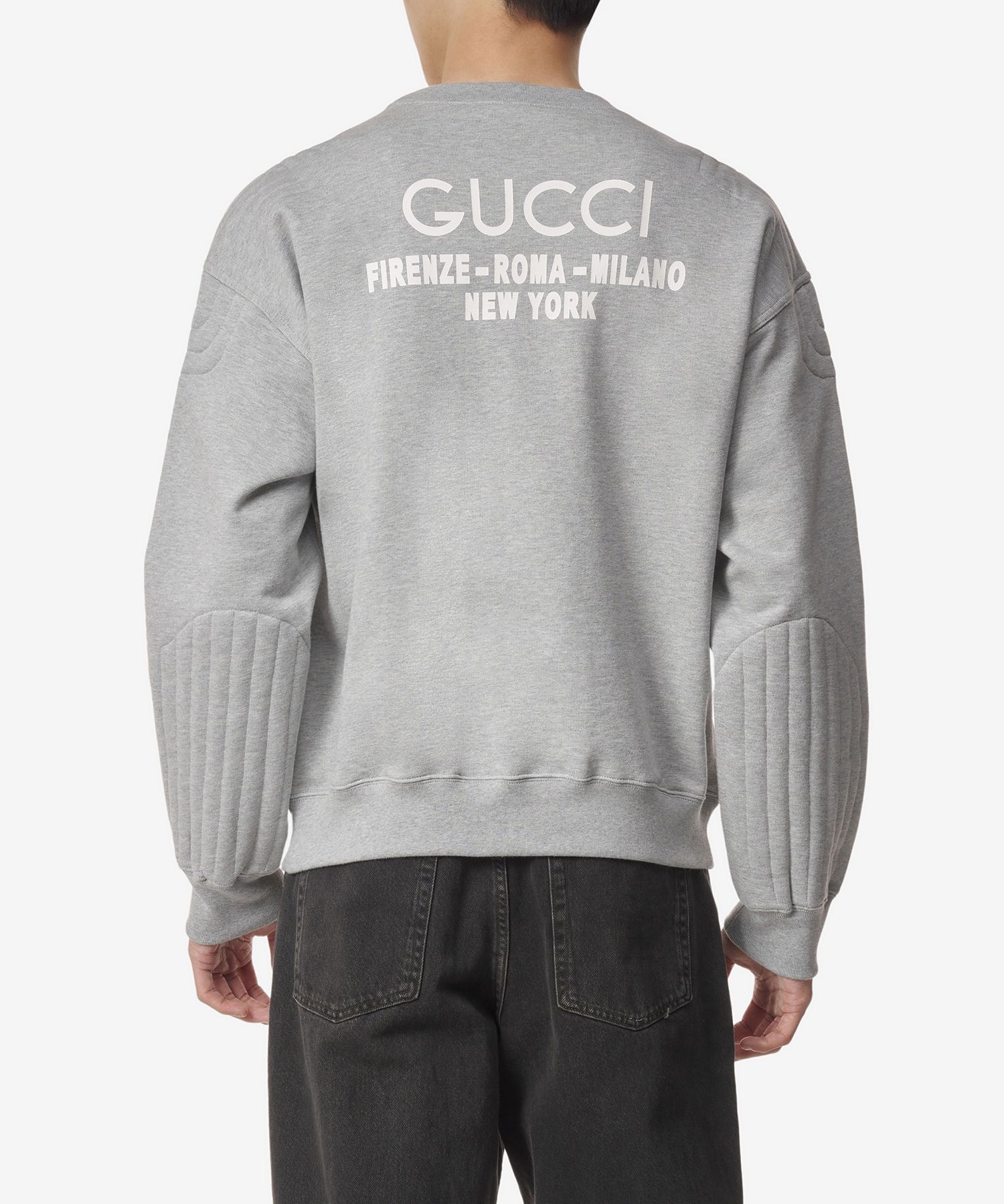 MUSINSA公式 | GUCCI バックロゴスウェット - グレー / 761595XJFZL1230