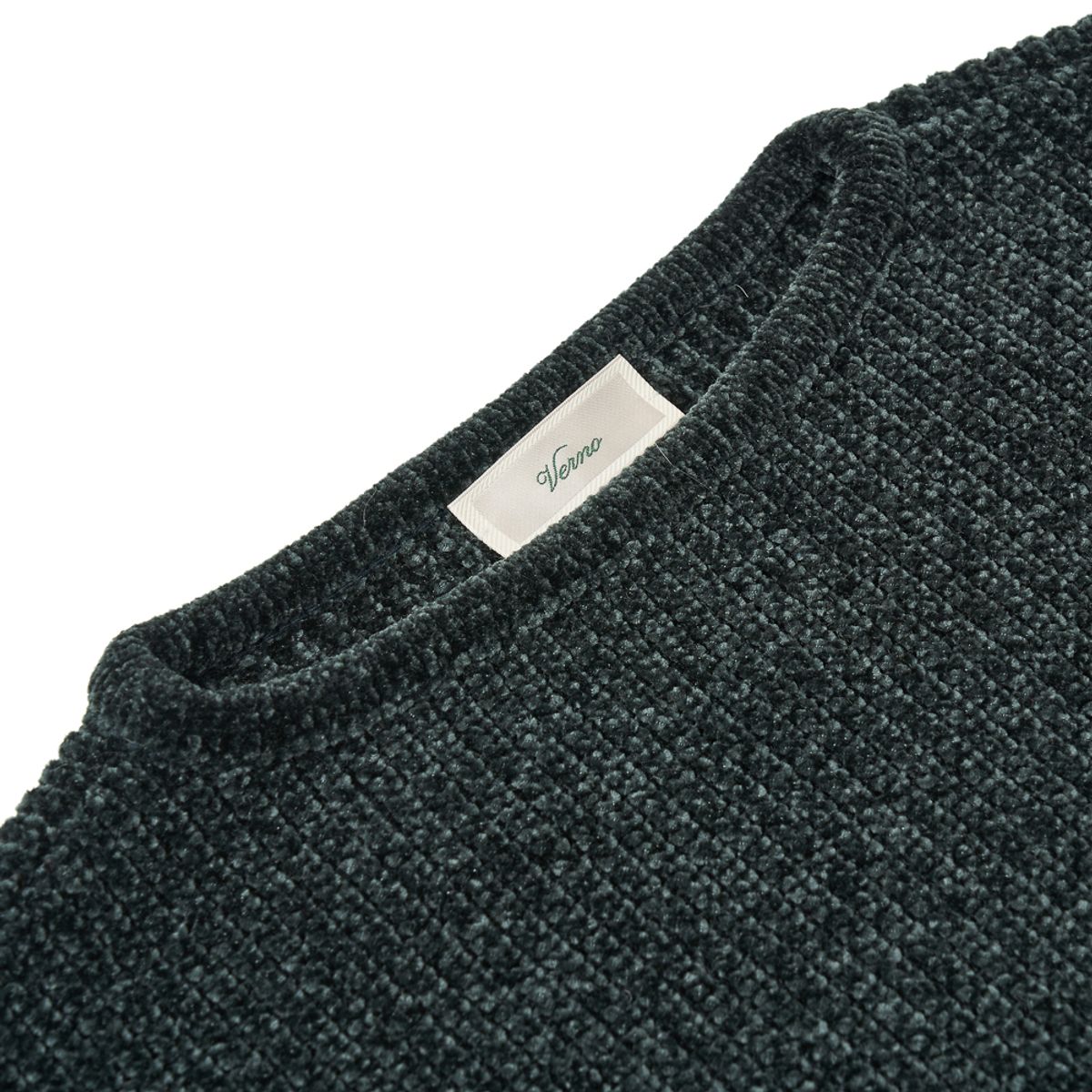 베르노(VERNO) [Casual] Boat-neck knit Dark green
