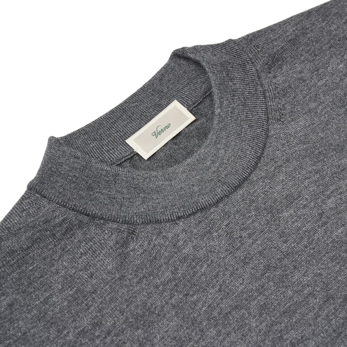 베르노(VERNO) [Casual] Cashtouch crew-neck knit Gray_relax-fit