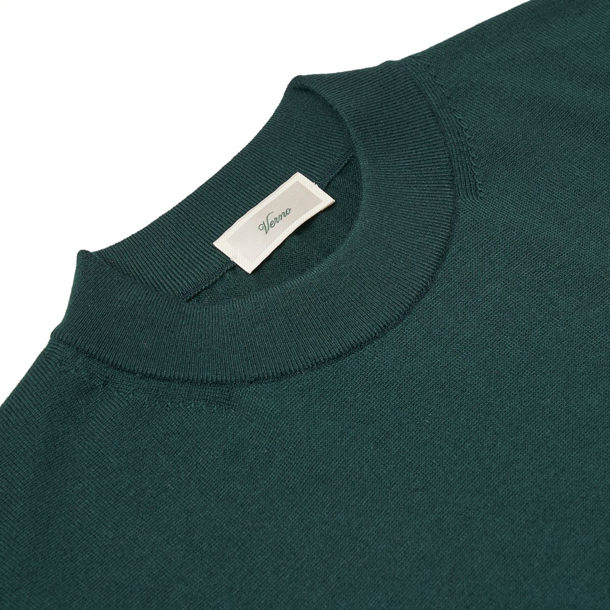 베르노(VERNO) [Casual] Cashtouch crew-neck knit Green_relax-fit