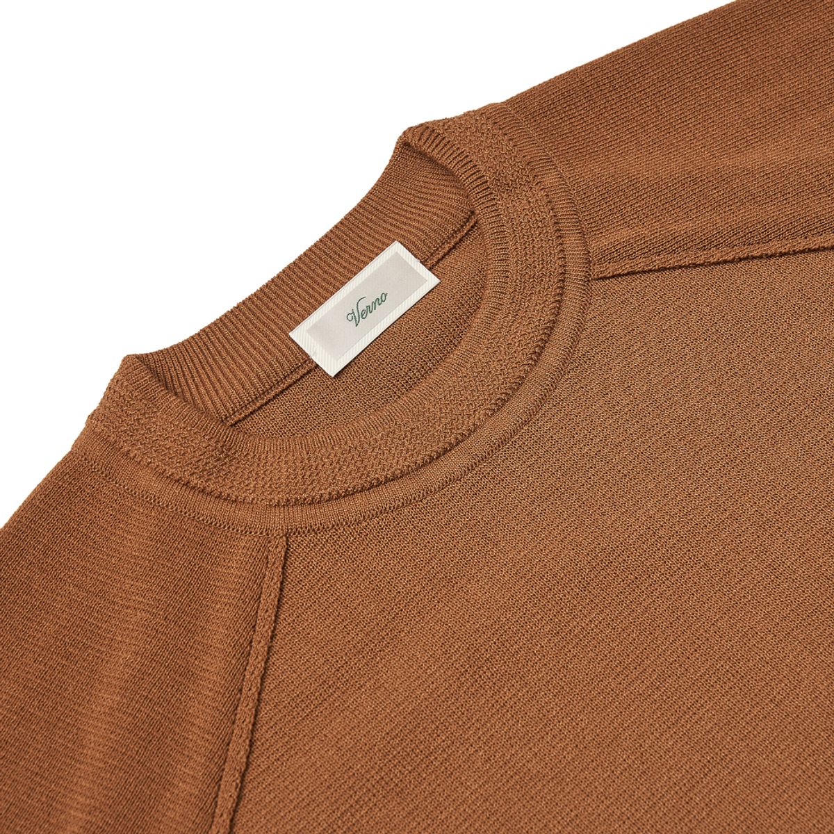 베르노(VERNO) [Casual] Raglan crew-neck knit Camel