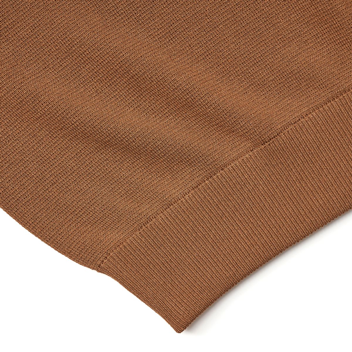 베르노(VERNO) [Casual] Raglan crew-neck knit Camel