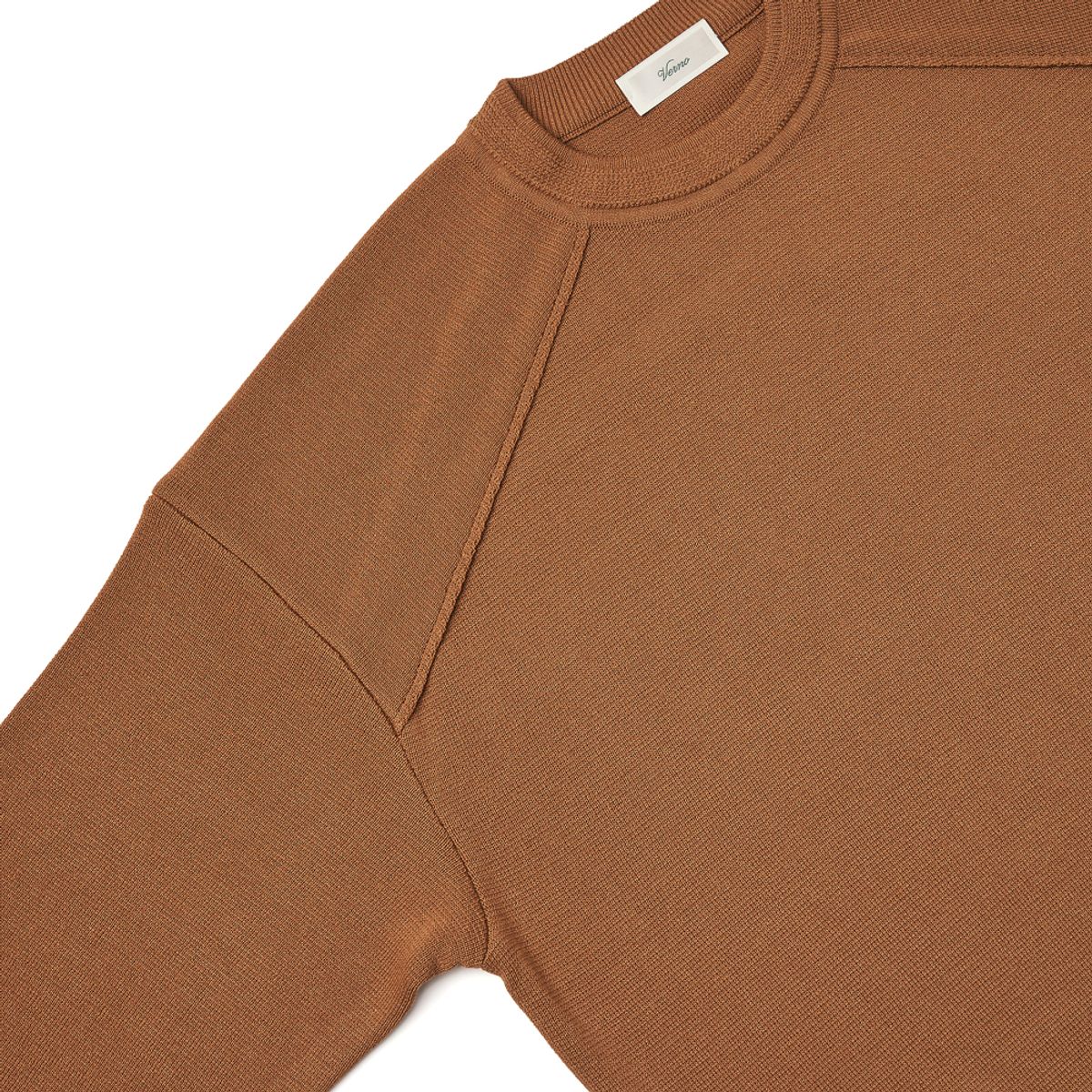 베르노(VERNO) [Casual] Raglan crew-neck knit Camel