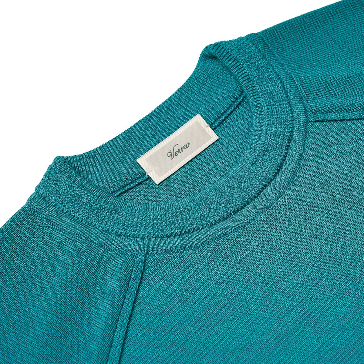 베르노(VERNO) [Casual] Raglan crew-neck knit See green