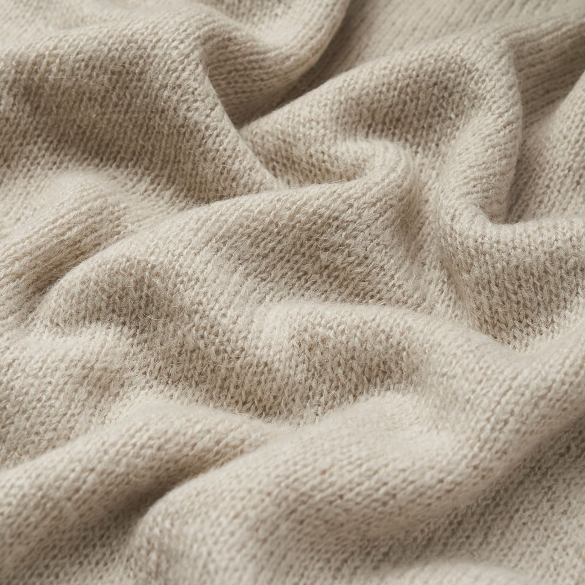 베르노(VERNO) [Casual] Alpaca piping crew-neck knit L.gray