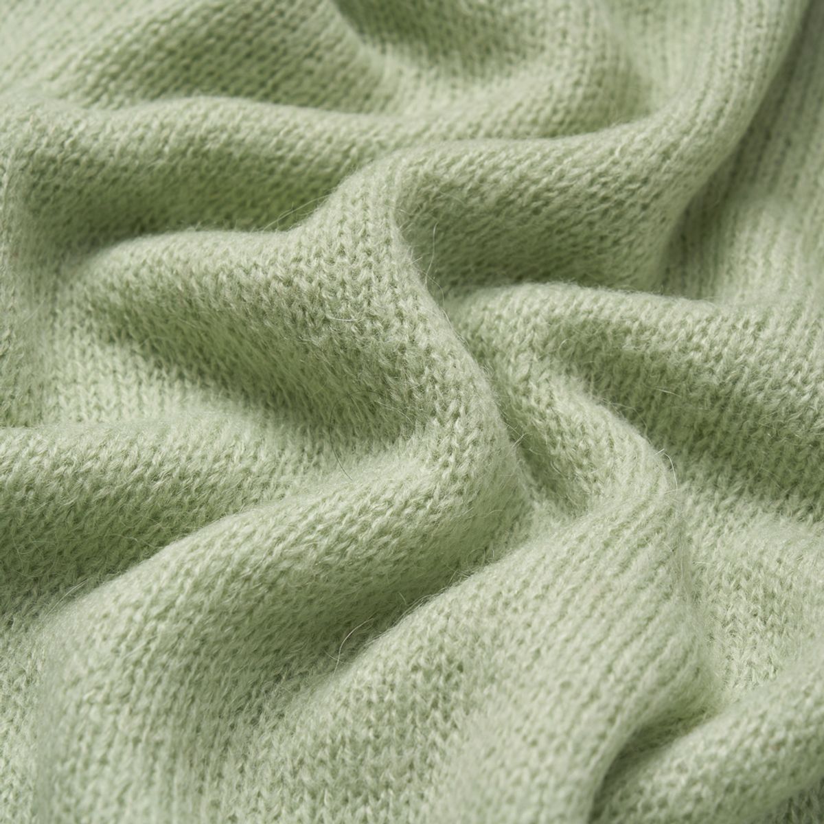 베르노(VERNO) [Casual] Alpaca piping crew-neck knit Mint