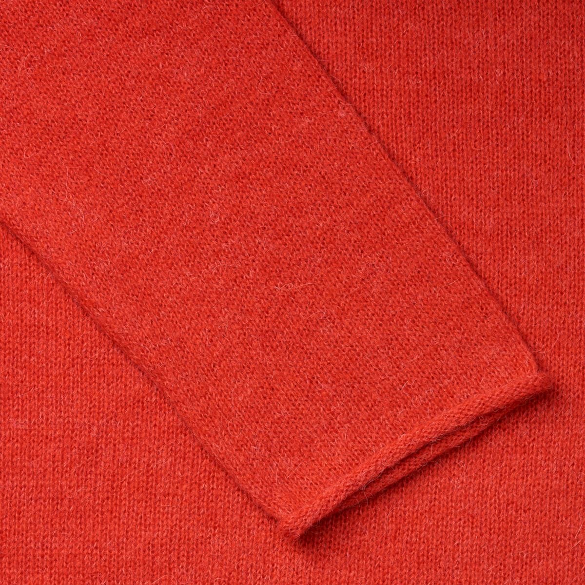 베르노(VERNO) [Casual] Alpaca piping crew-neck knit Red