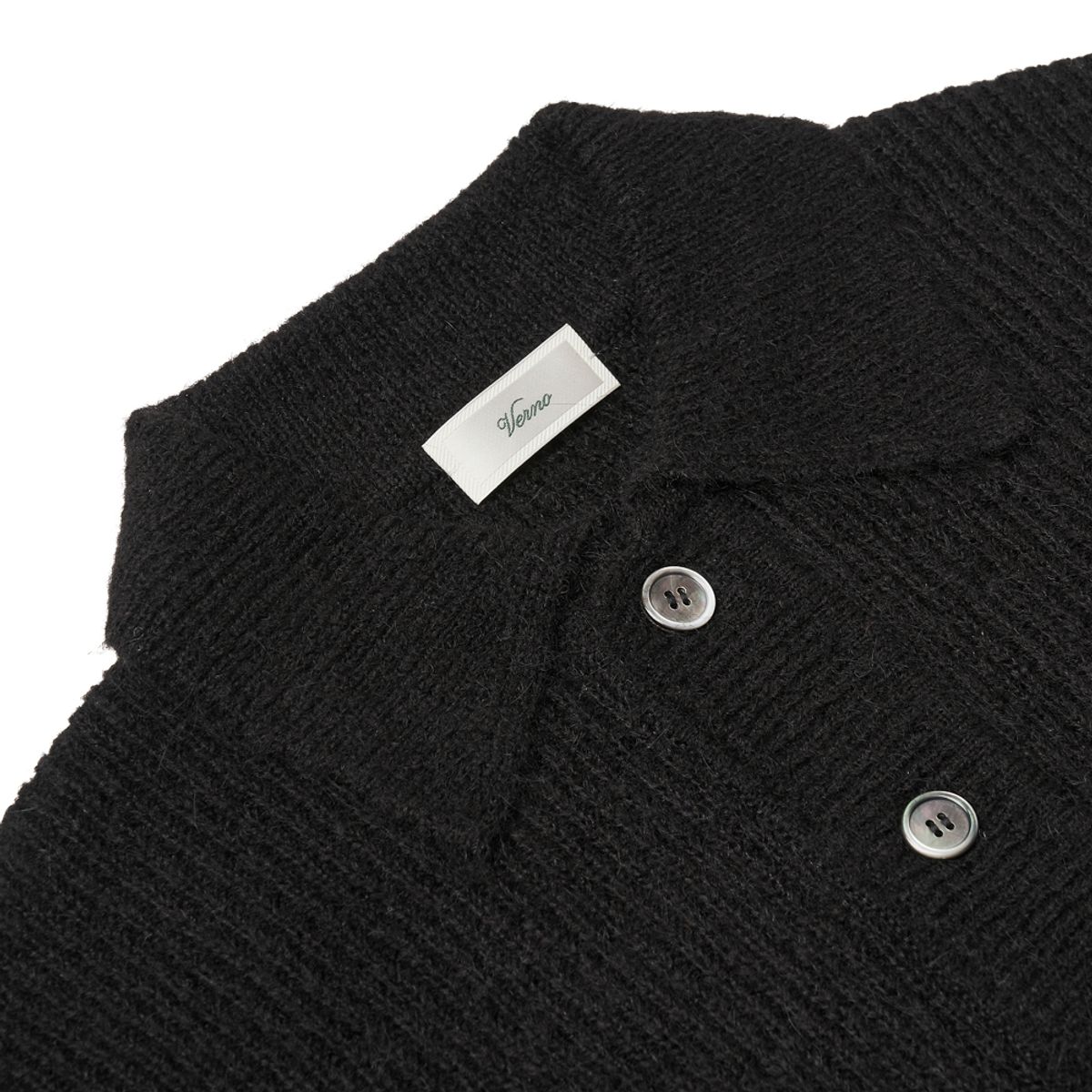 베르노(VERNO) [Casual] Alpaca collar knit Black