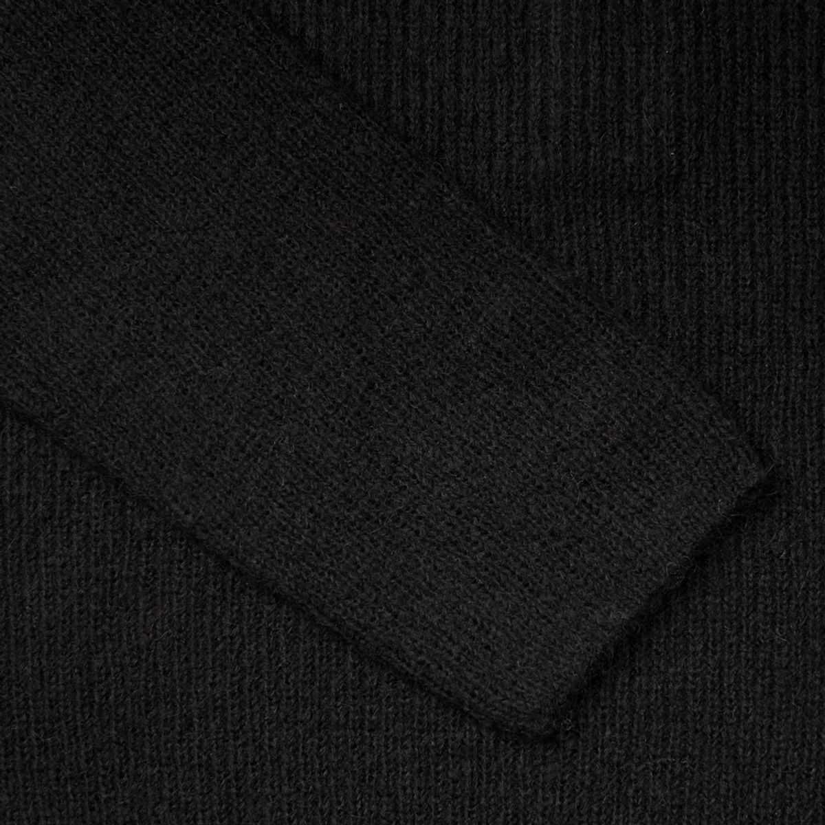 베르노(VERNO) [Casual] Alpaca collar knit Black