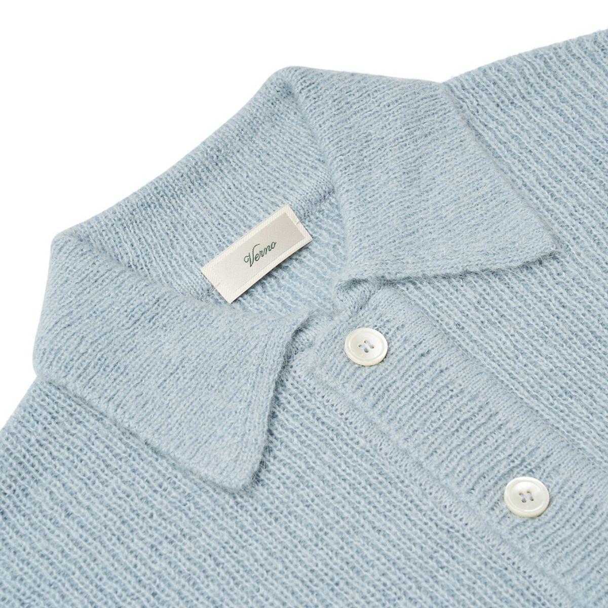 베르노(VERNO) [Casual] Alpaca collar knit Sky blue