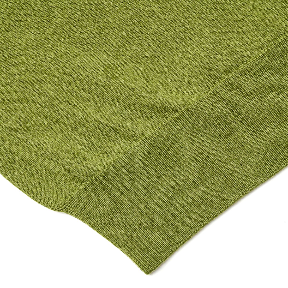 베르노(VERNO) Cashtouch crew-neck knit Green_Regular-fit