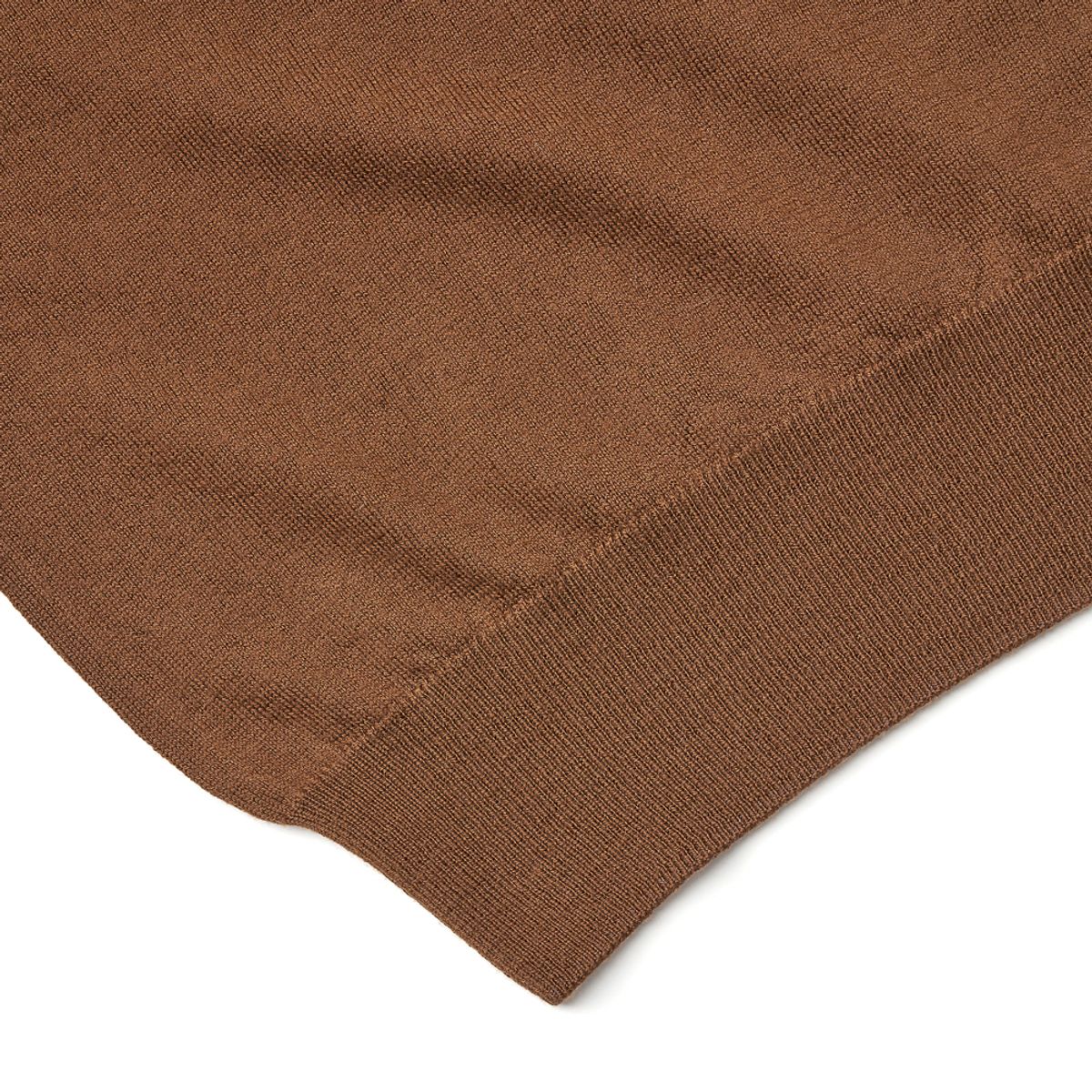 베르노(VERNO) Cashtouch crew-neck knit Brown_Regular-fit