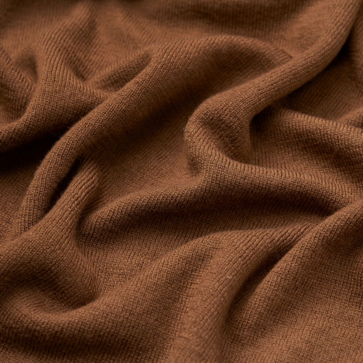베르노(VERNO) Cashtouch crew-neck knit Brown_Regular-fit