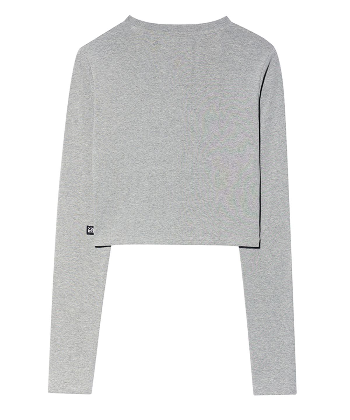 유희(YOUHEE) YOUHEE LETTERING LONG SLEEVE MELNANGE GREY