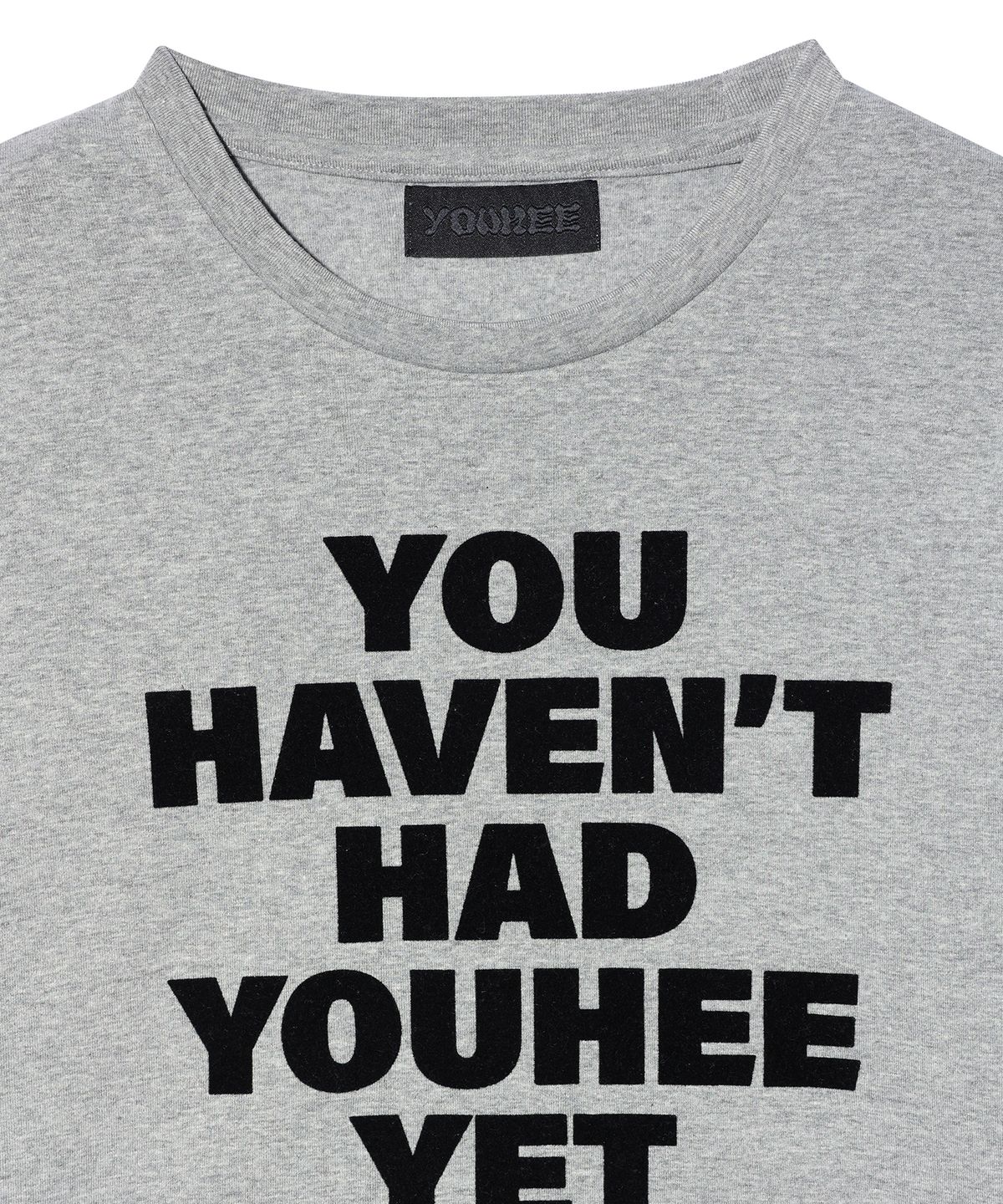 유희(YOUHEE) YOUHEE LETTERING LONG SLEEVE MELNANGE GREY
