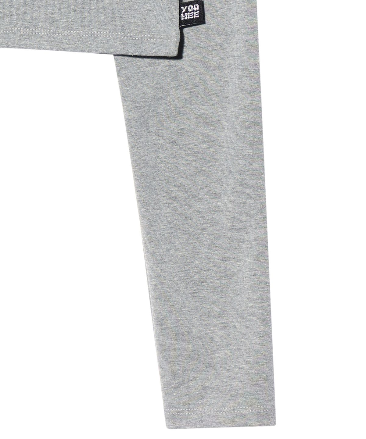 유희(YOUHEE) YOUHEE LETTERING LONG SLEEVE MELNANGE GREY