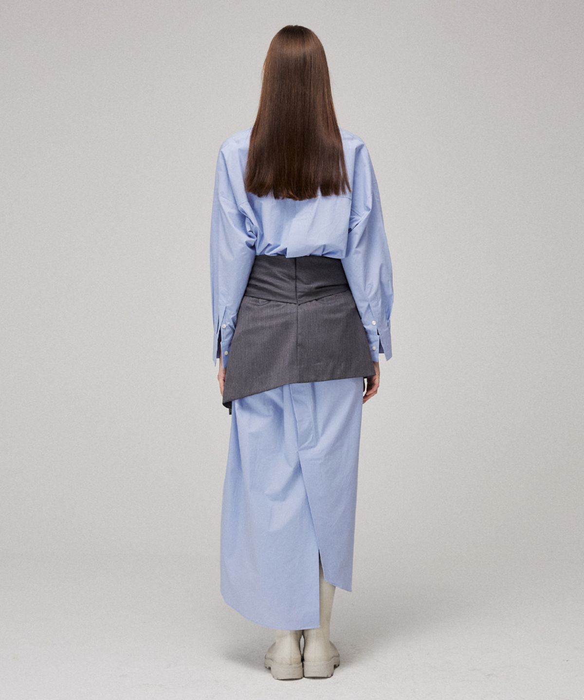므아므(MMAM) Blazer crop layered cover-up