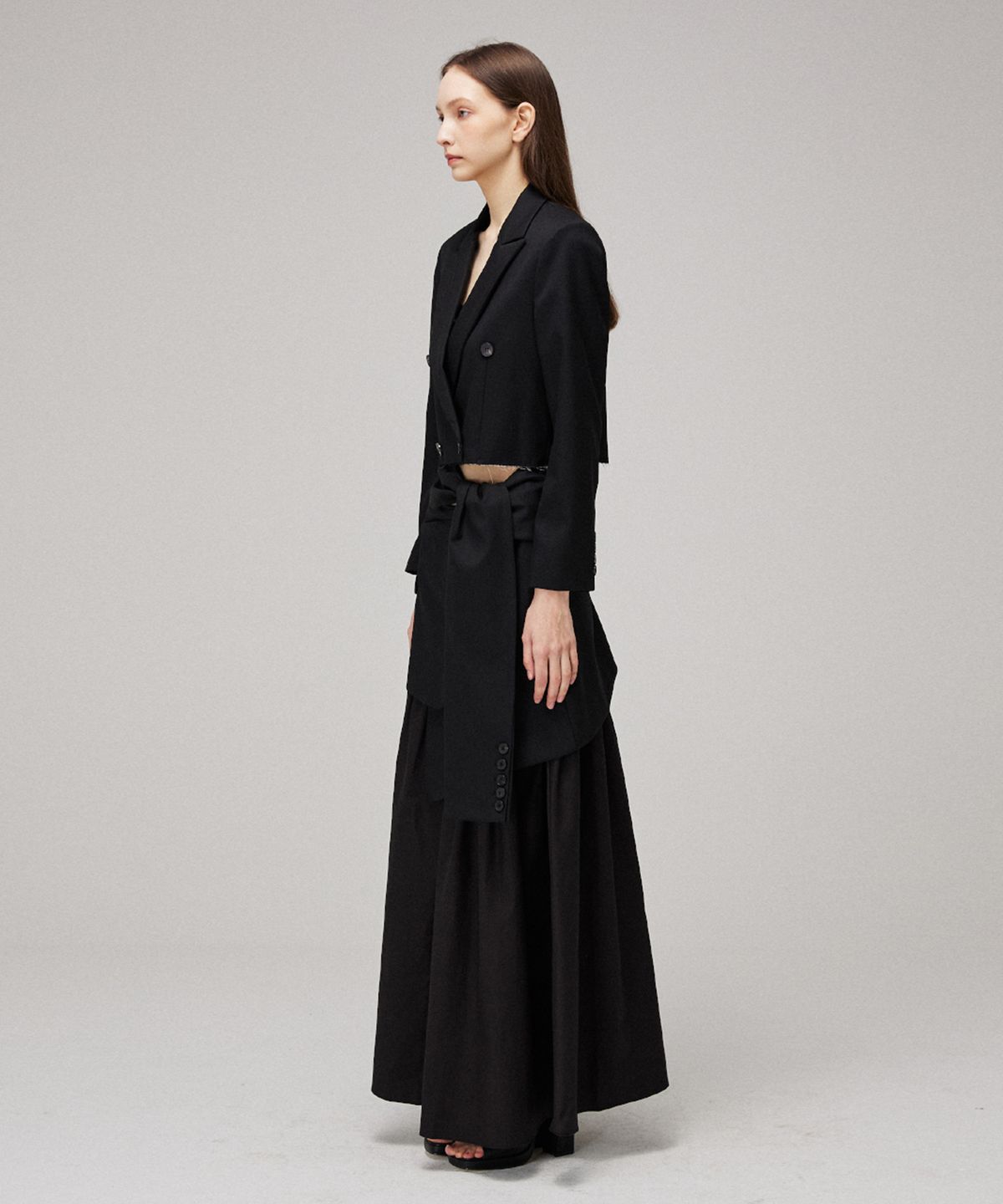 므아므(MMAM) Blazer crop layered skirt