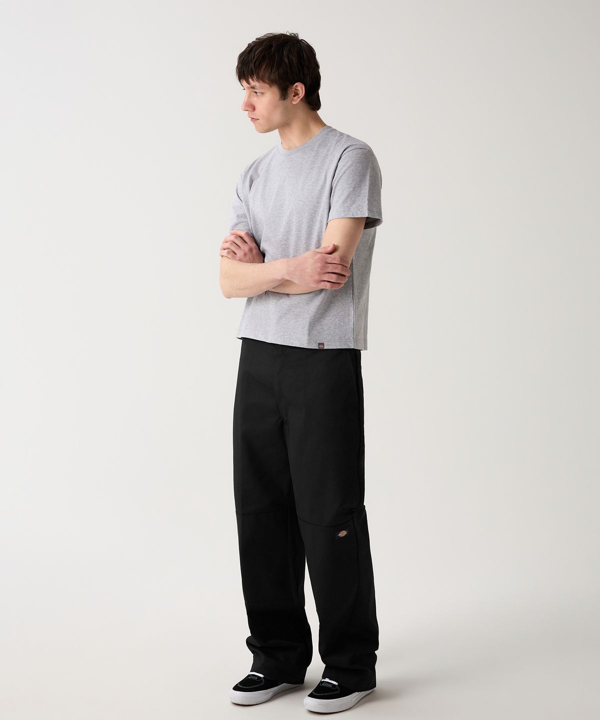 디키즈(DICKIES) 더블니 85283 루즈핏 워크팬츠 Black