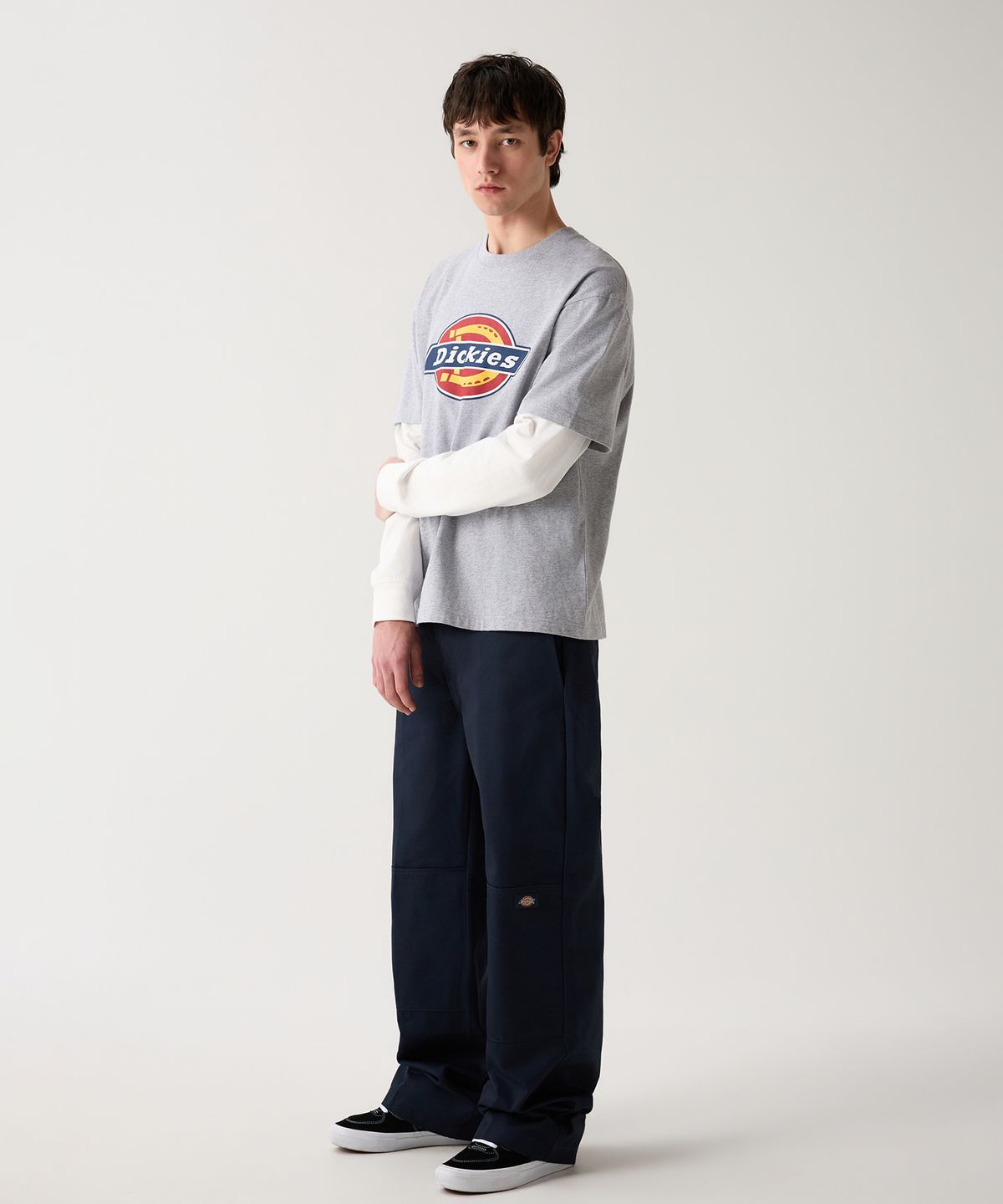 디키즈(DICKIES) 더블니 85283 루즈핏 워크팬츠 Dark Navy