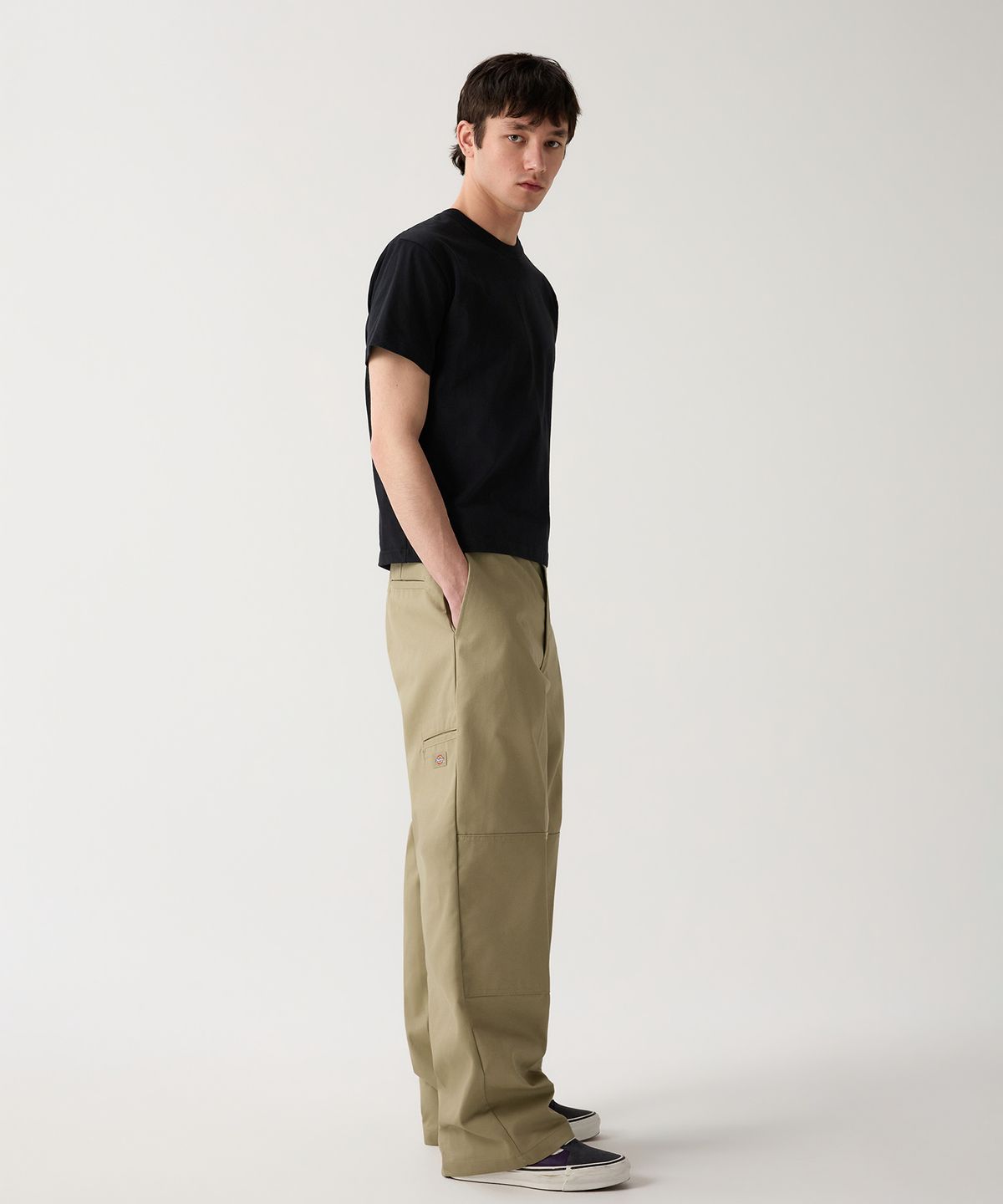 디키즈(DICKIES) 더블니 85283 루즈핏 워크팬츠 Khaki