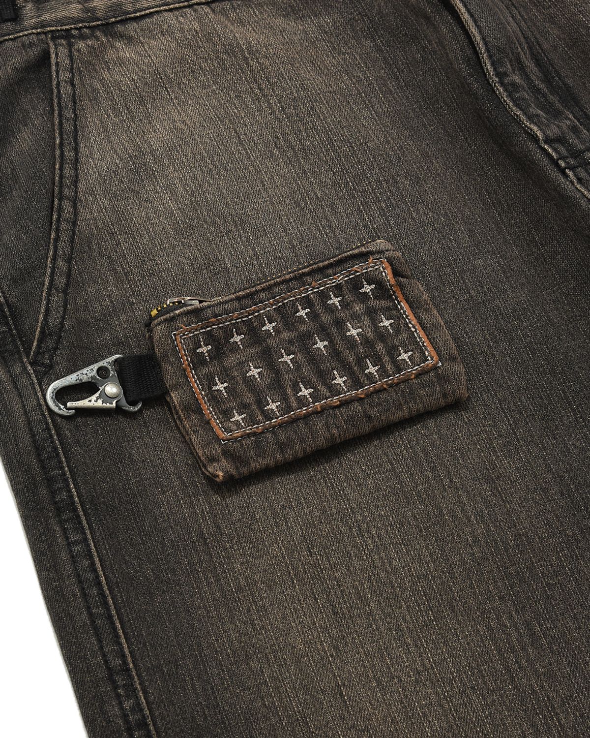 카락터(KARACTOR) Wallet denim pants / Vintage black