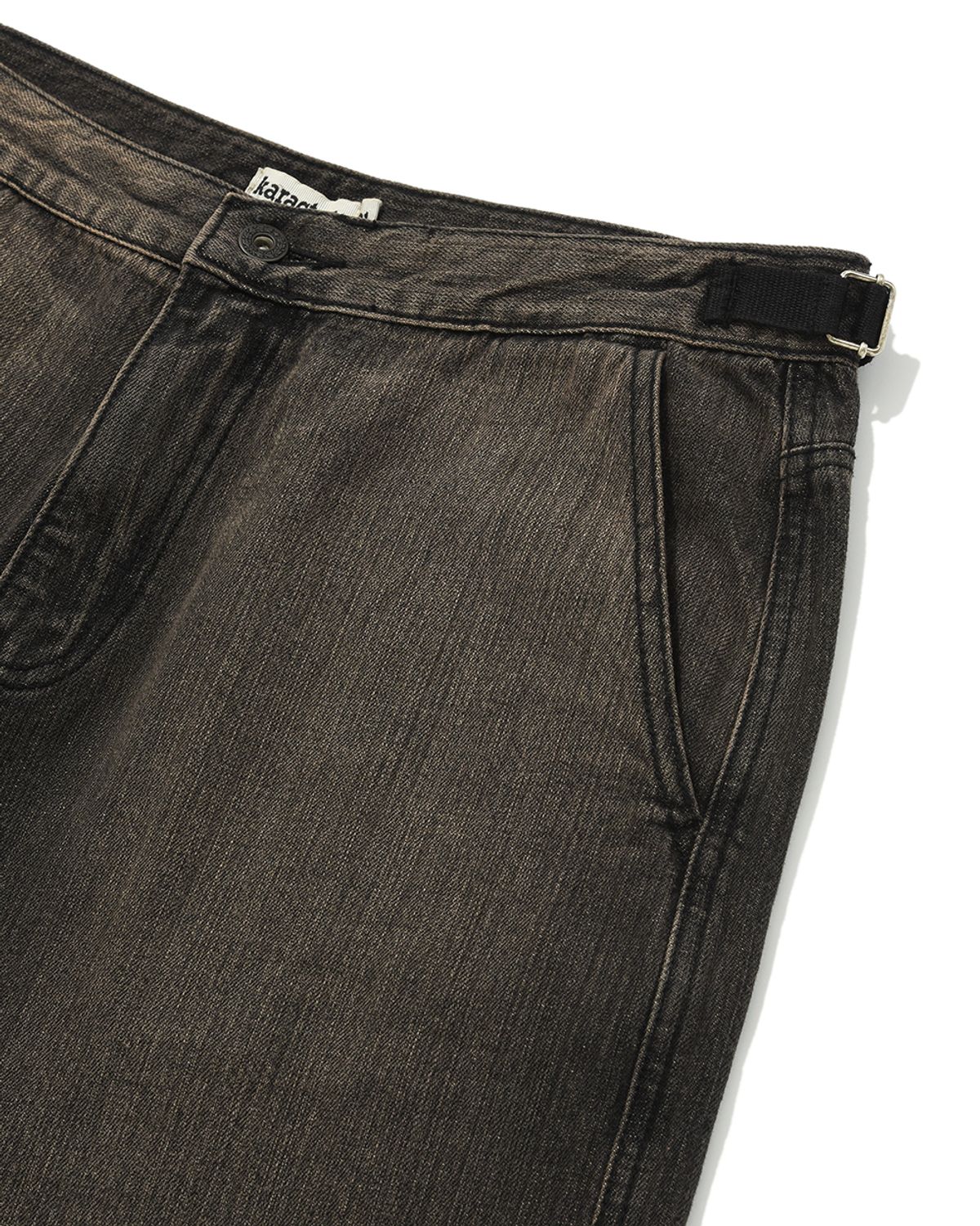 카락터(KARACTOR) Wallet denim pants / Vintage black
