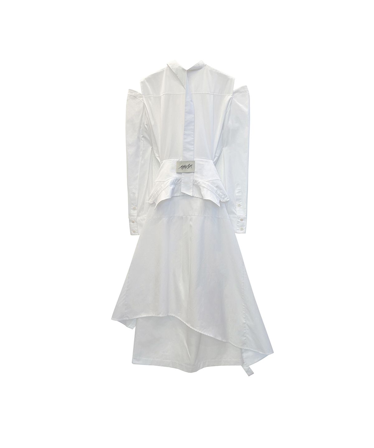 므아므(MMAM) Off sleeve tie shirt dress