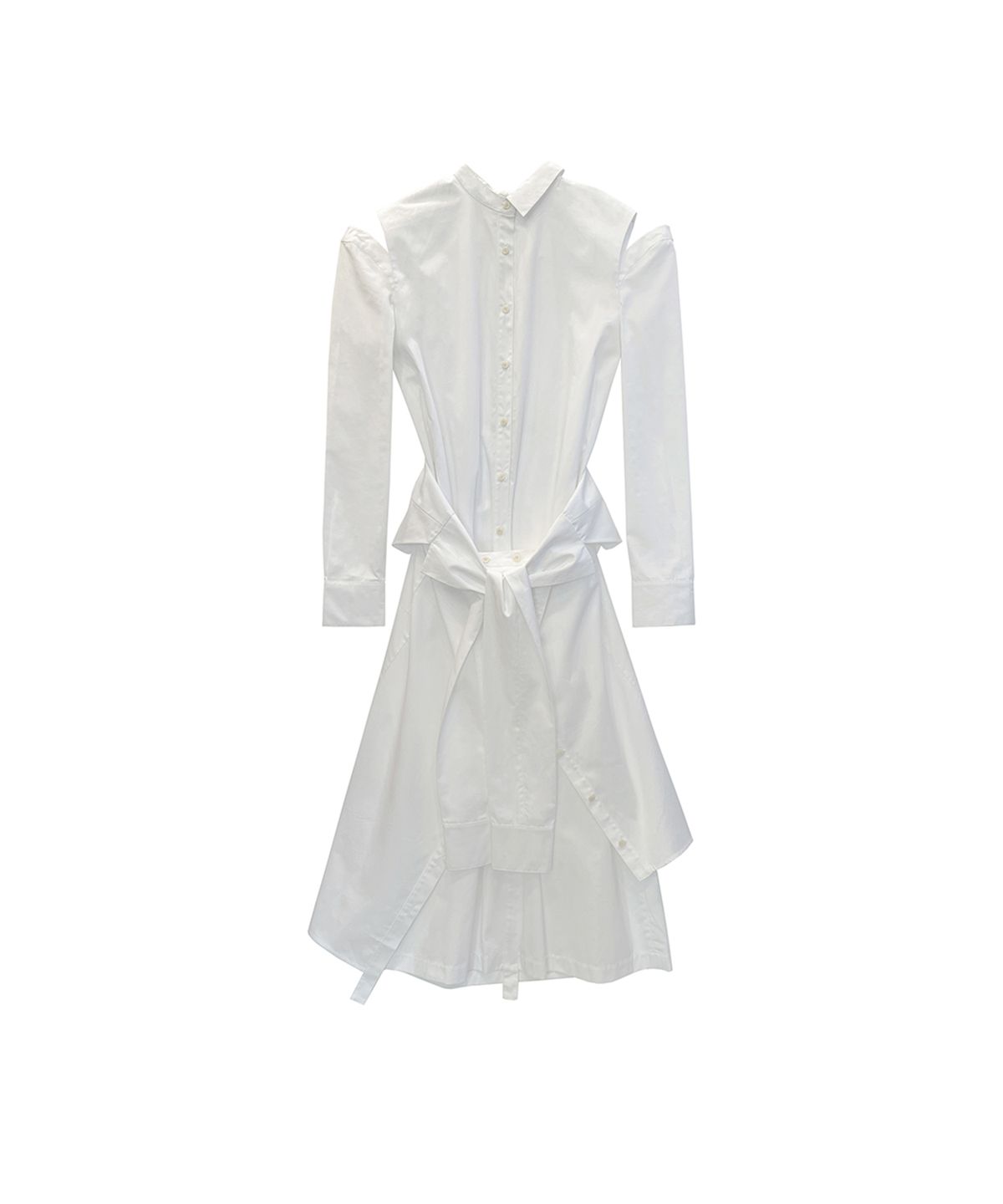 므아므(MMAM) Off sleeve tie shirt dress