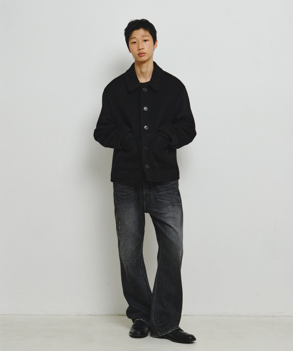 엔도어(ENDOOR) Fine wool short coat (black)