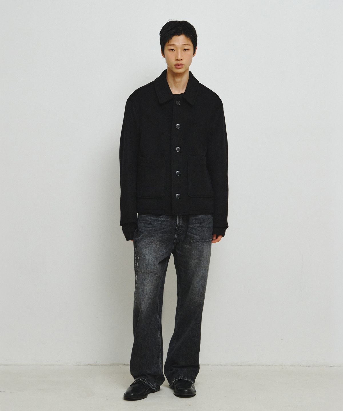 엔도어(ENDOOR) Fine wool short coat (black)