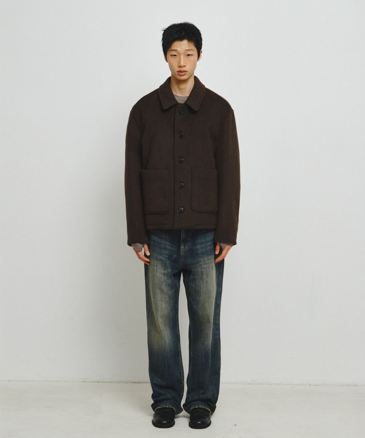 엔도어(ENDOOR) Fine wool short coat (brown)