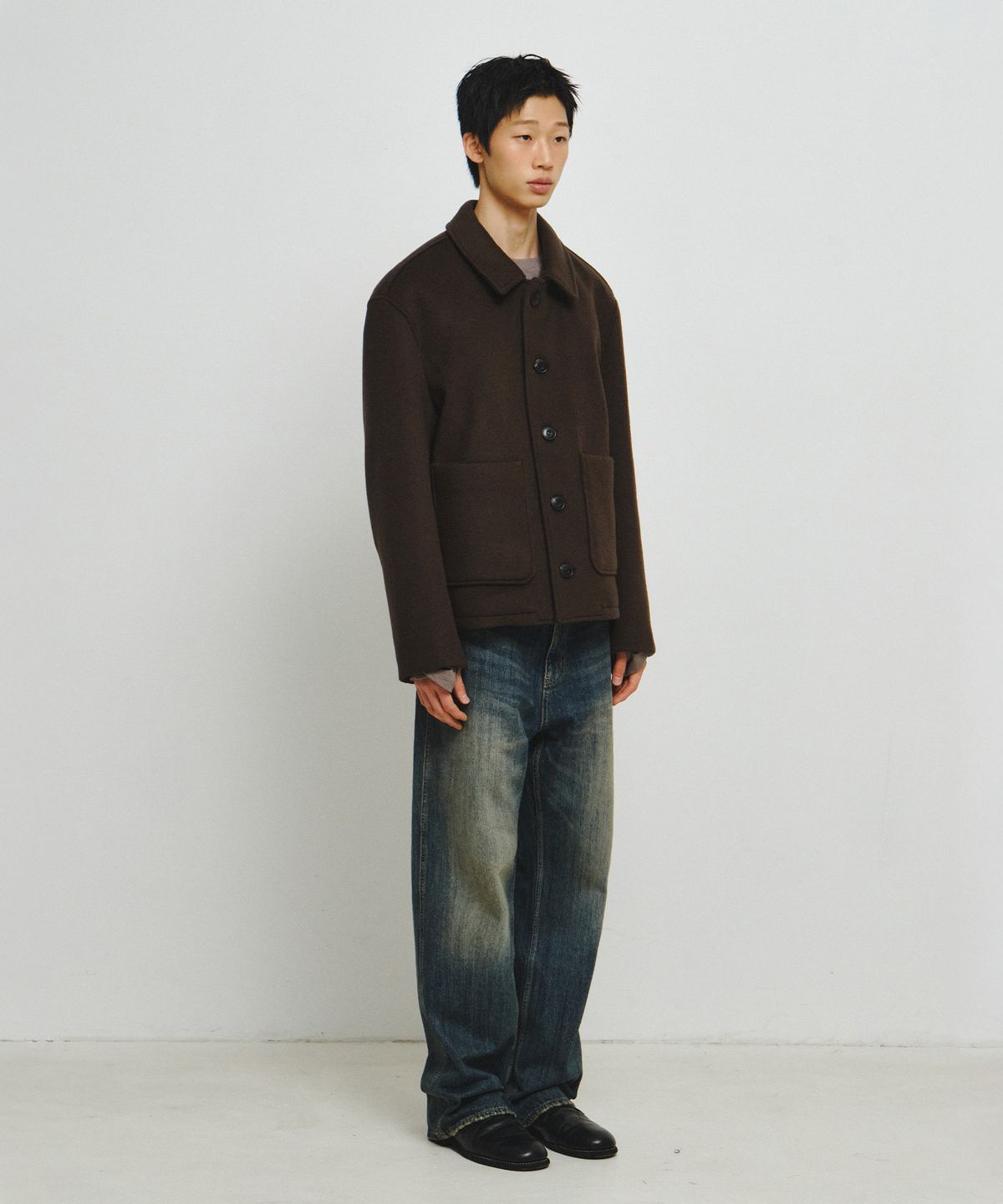 엔도어(ENDOOR) Fine wool short coat (brown)