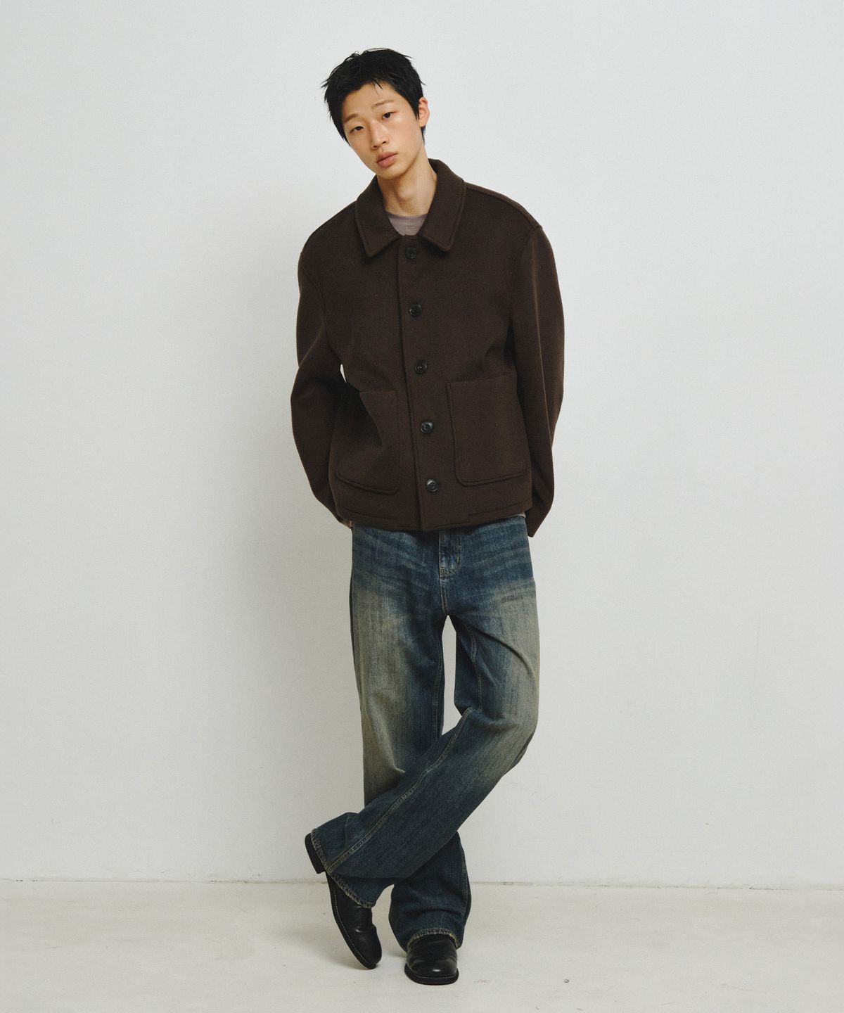 엔도어(ENDOOR) Fine wool short coat (brown)