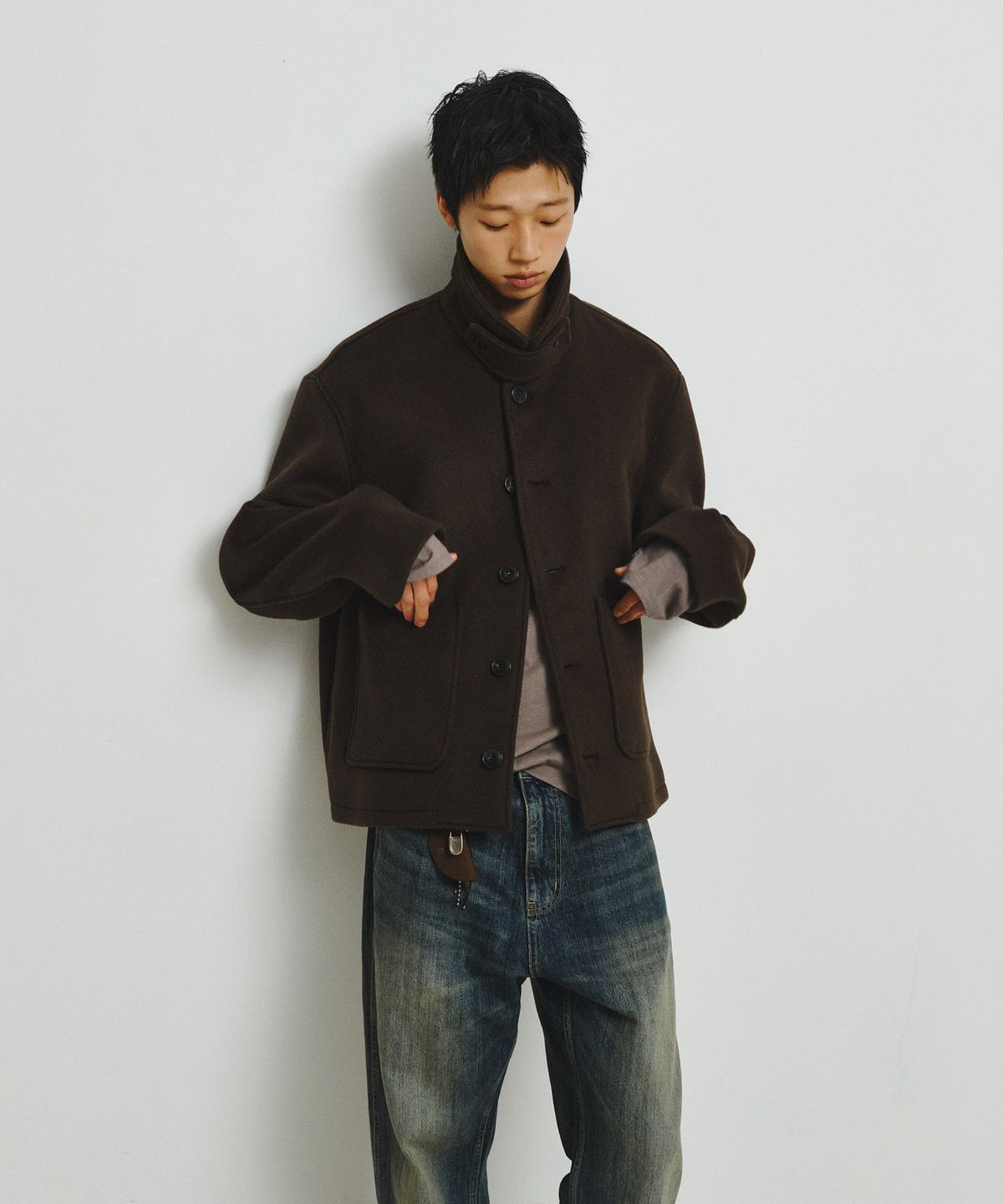 엔도어(ENDOOR) Fine wool short coat (brown)