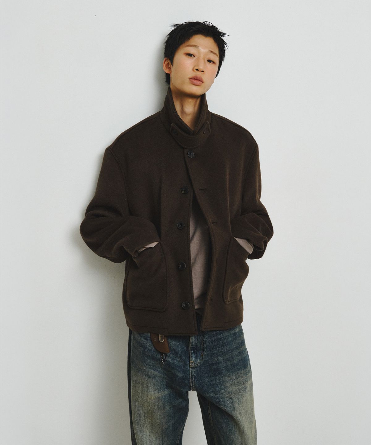 엔도어(ENDOOR) Fine wool short coat (brown)