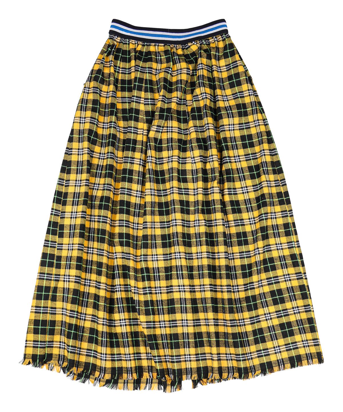 몽키플라워(Monkey Flower) 체크 기모 롱 랩(KILT)스커트/MF3WSK01F YELLOW