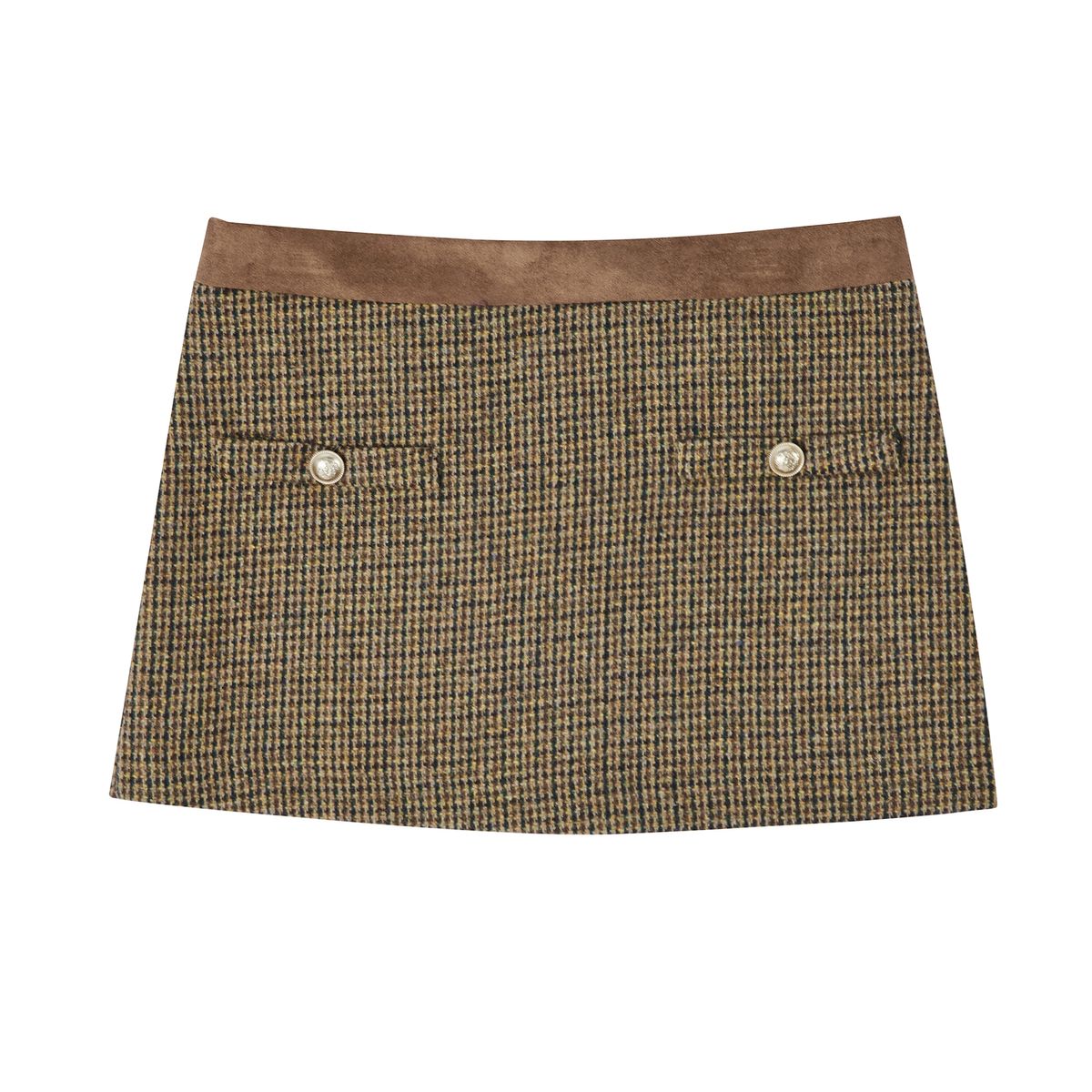 비에이블투(B ABLE TWO) Leona tweed skirt BROWN