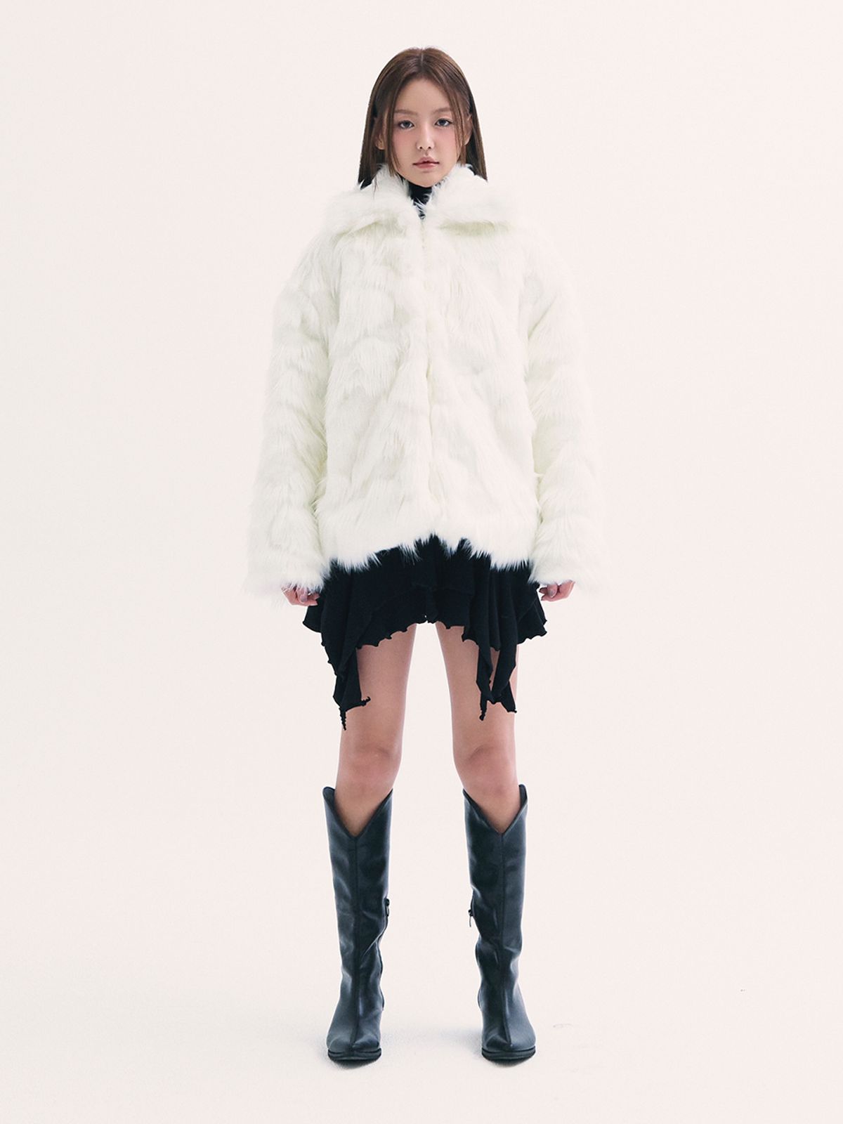 비에이블투(B ABLE TWO) Popo fur jacket WHITE