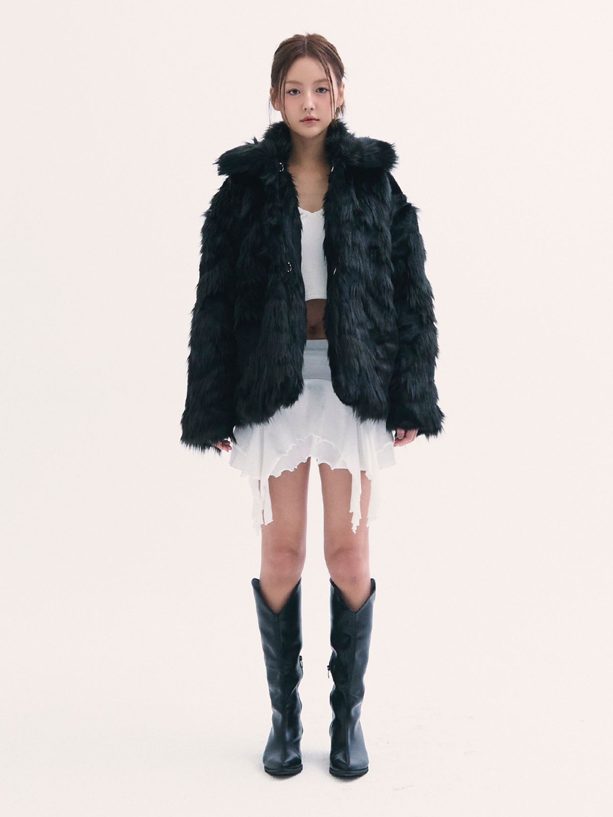 비에이블투(B ABLE TWO) Popo fur jacket BLACK