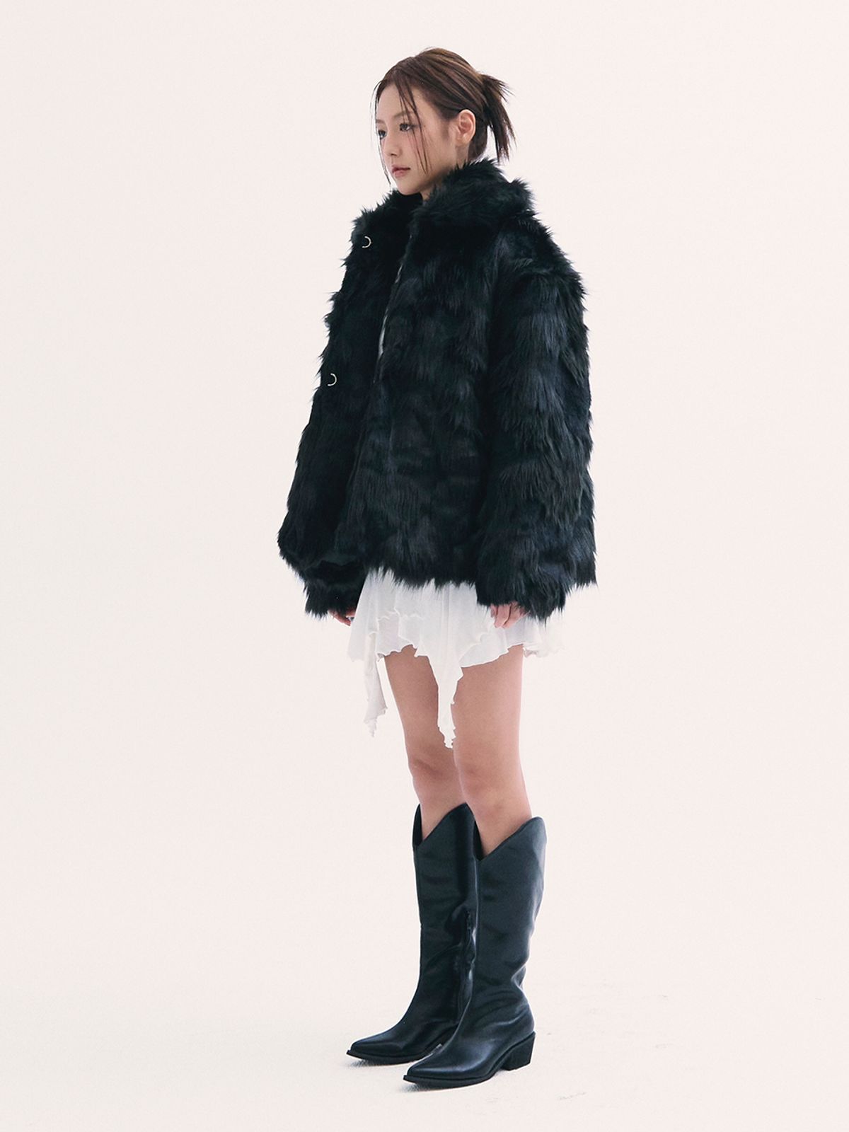 비에이블투(B ABLE TWO) Popo fur jacket BLACK