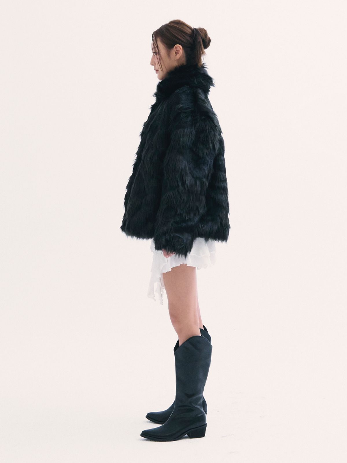비에이블투(B ABLE TWO) Popo fur jacket BLACK