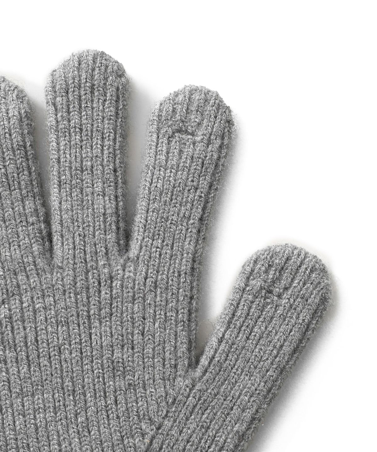 홀리선(HORLISUN) Bless Wool Rib Finger Gloves Melange Gray