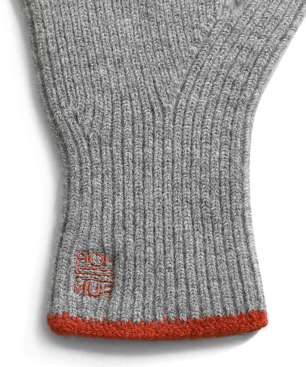 홀리선(HORLISUN) Bless Wool Rib Finger Gloves Melange Gray