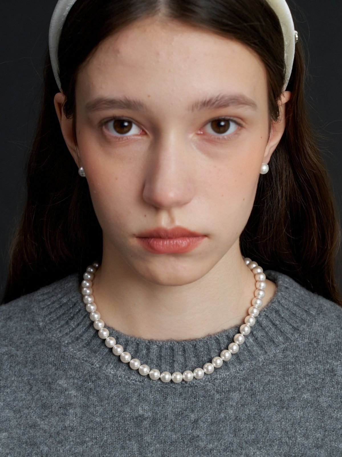 러브미몬스터(LOVE ME MONSTER) Essential Pearl Necklace 8mm (L233MNK010)