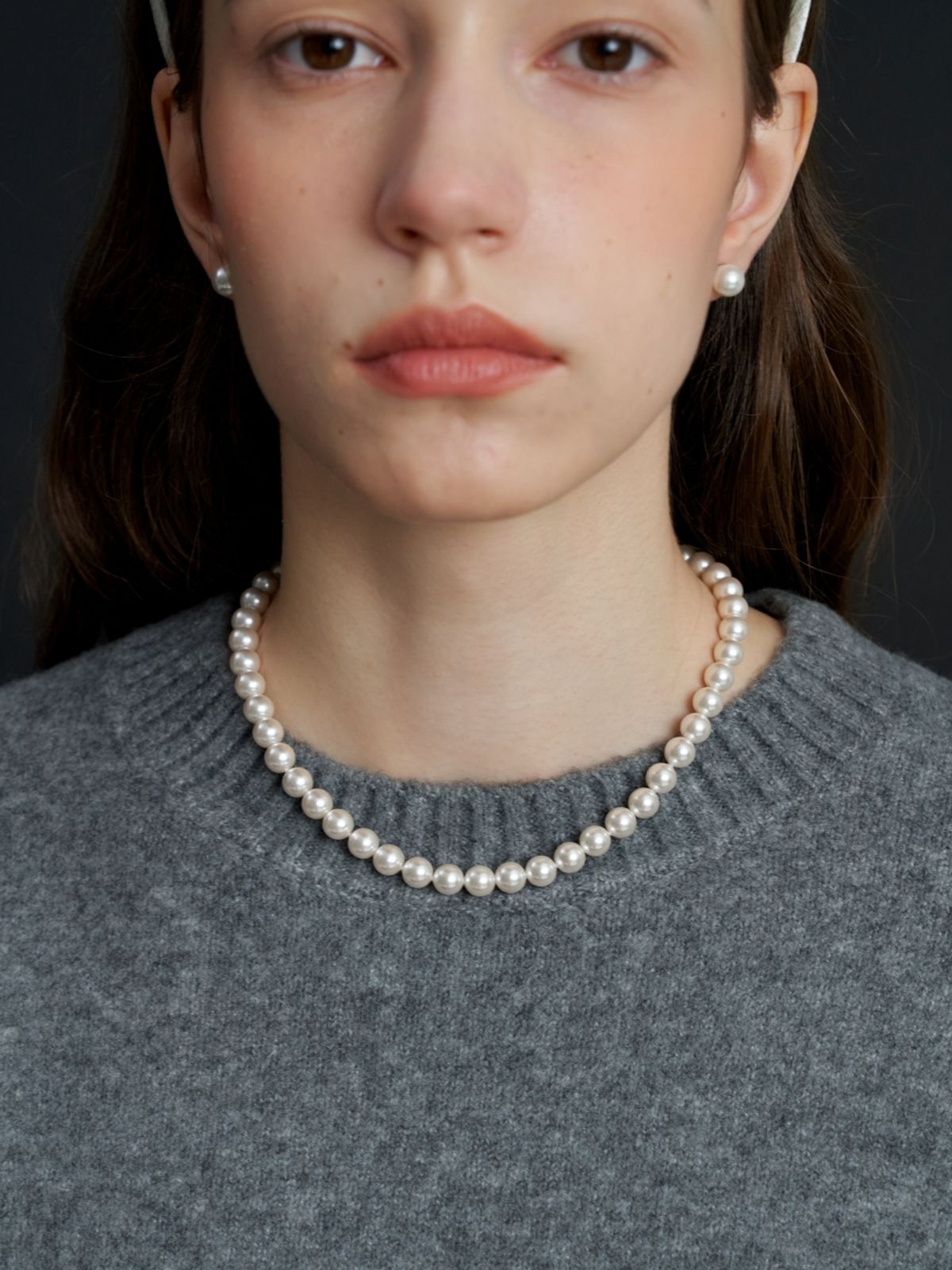 러브미몬스터(LOVE ME MONSTER) Essential Pearl Necklace 8mm (L233MNK010)